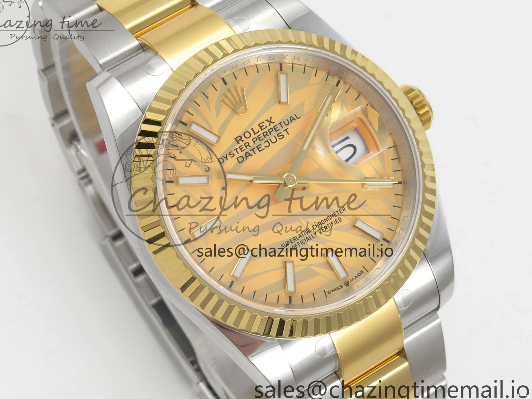 MiroTime 0510 Unisex DateJust 36 SS YG ARF 1:1 Best Edition 904L Steel YG Leaf Dial on Oyster Bracelet SH 92